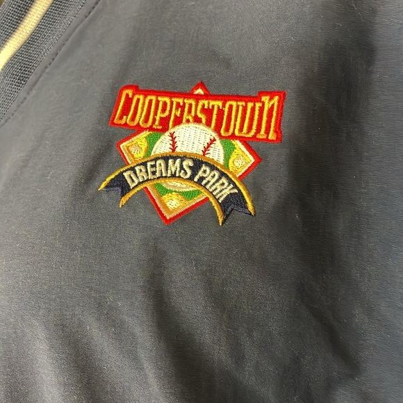 Cooperstown Dreams Park Men’s 2XL Navy V Neck Lined Windbreaker Pullover - Picture 3 of 8